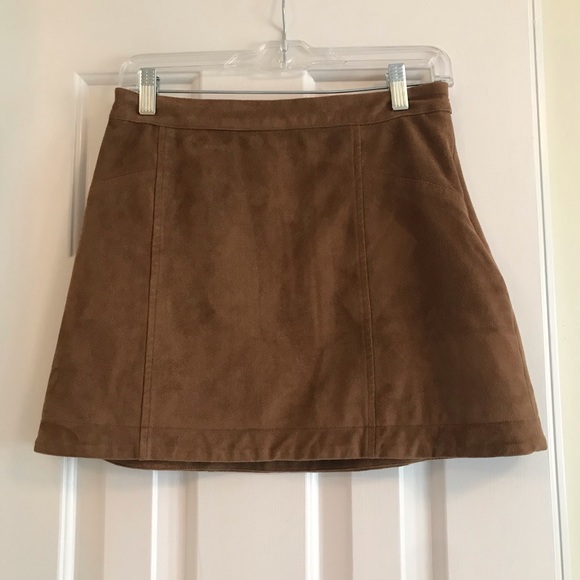 Abercrombie & Fitch Dresses & Skirts - Abercrombie brown suede a-line skirt Abercrombie & Fitch Dresses & Skirts - Abercrombie brown suede a-line skirt